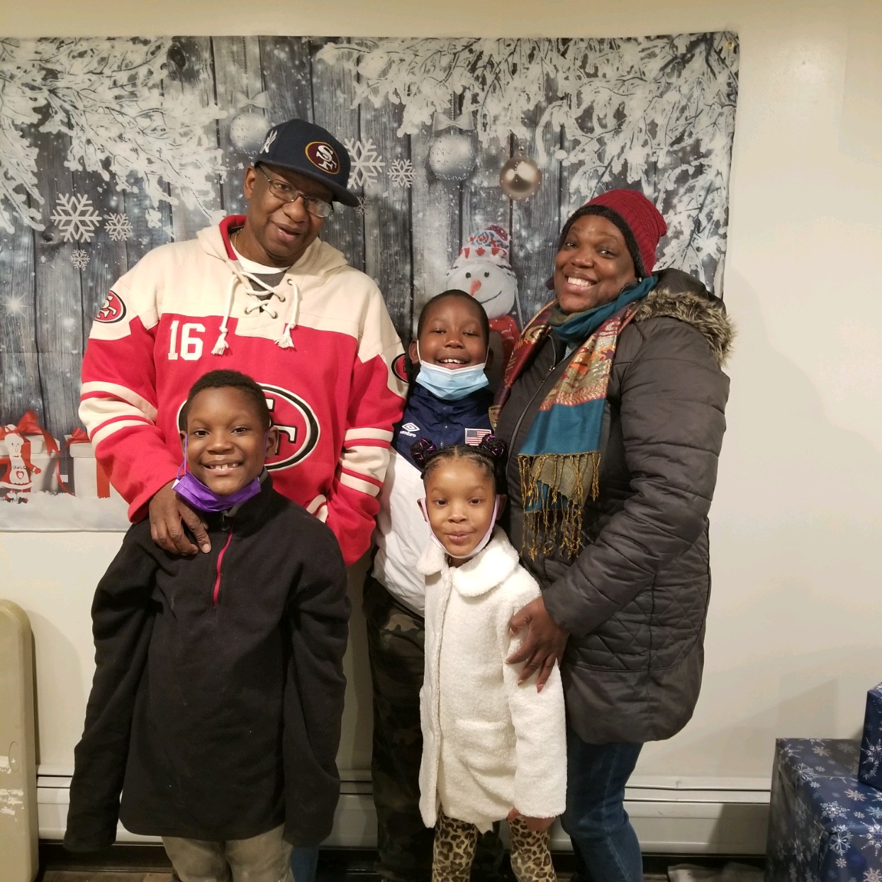 Bernard China and his wife, Constance, share a happy time with three of their five children, Devin, 9, Josiah, 7, and Syvona, 6.  Not in the photo, their two other children, Ajalon, 20, and Ishmael, 14.  Photo courtesy of NJ Sharing Network.