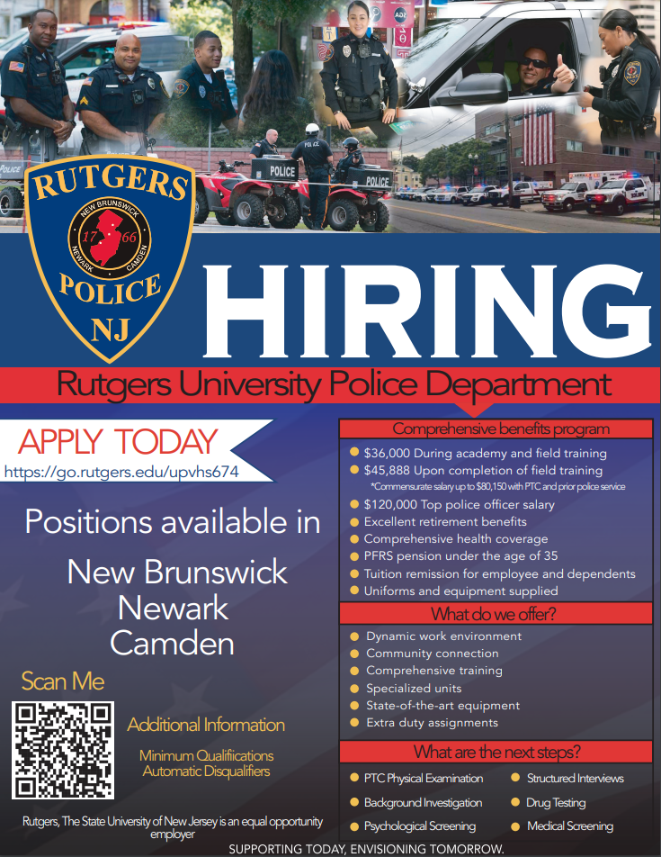 Rutgers Police Department Now Hiring