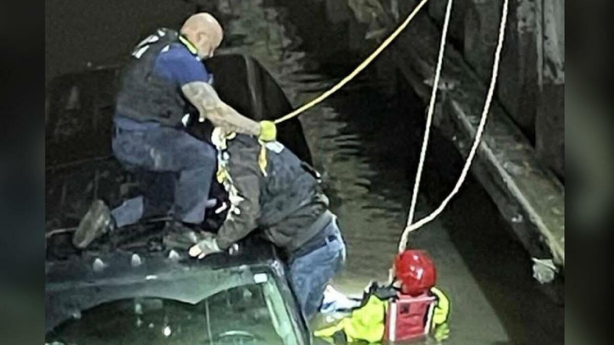 Driver Rescued After Vehicle Plunges Into Hackensack River