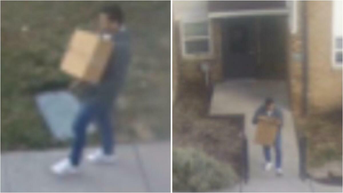 Suspect Wanted for Stealing Package in Newark