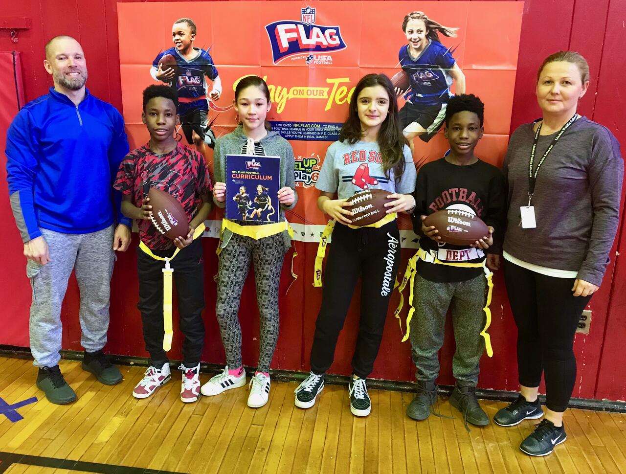 Linden Middle School Receives Flag Football Grant from NFL Play 60