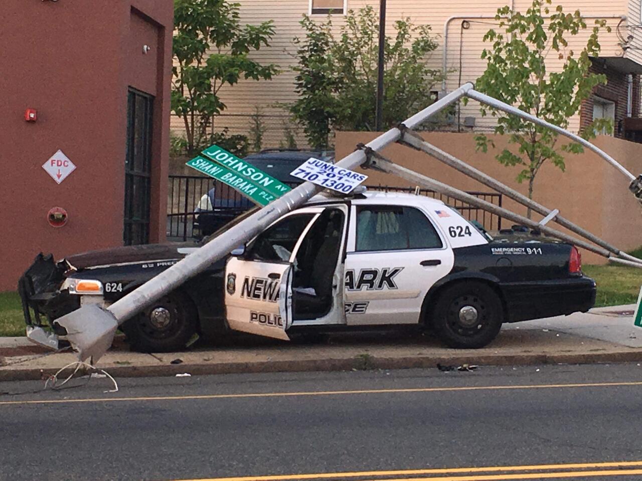 Image result for police car crash