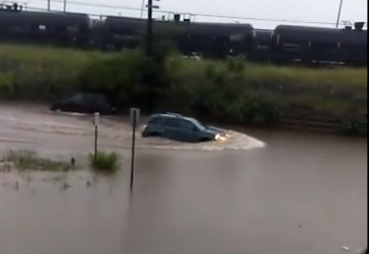 Heavy Rain Floods Elizabeth Streets
