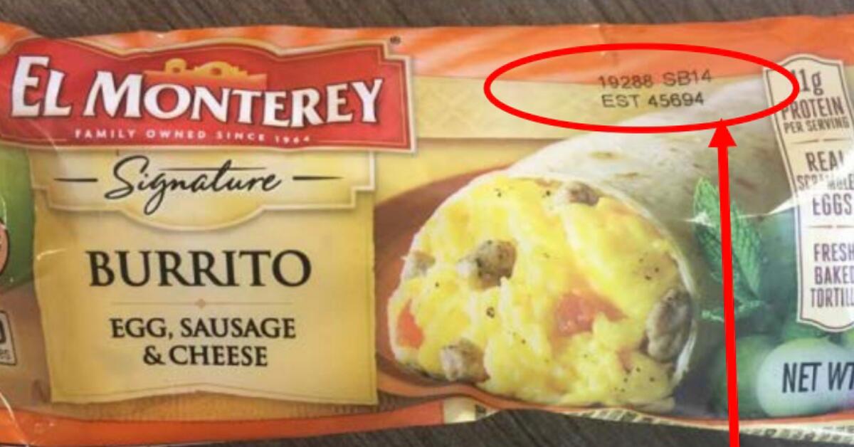 Company Recalls 55,000 Pounds of Frozen Breakfast Burritos Due to