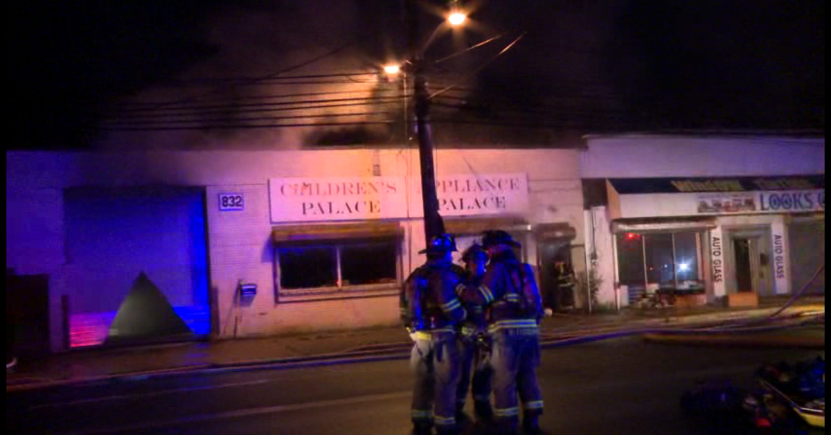 Three-Alarm Fire Damages Stores in Linden