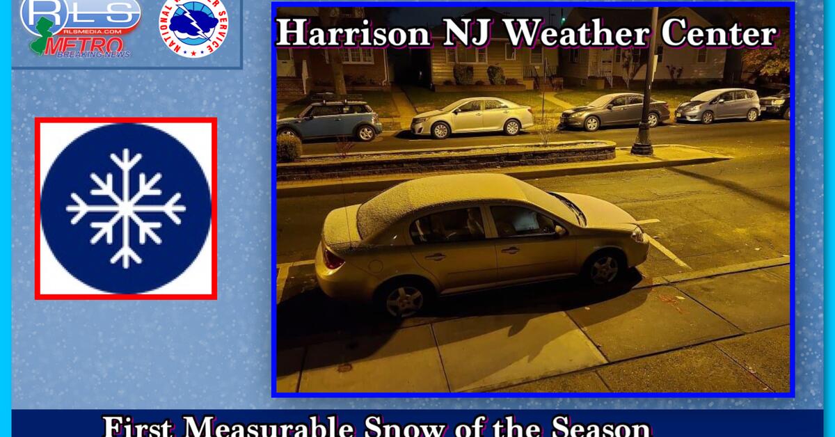 First Measurable Snow Event Falls in Harrison, Northern New Jersey