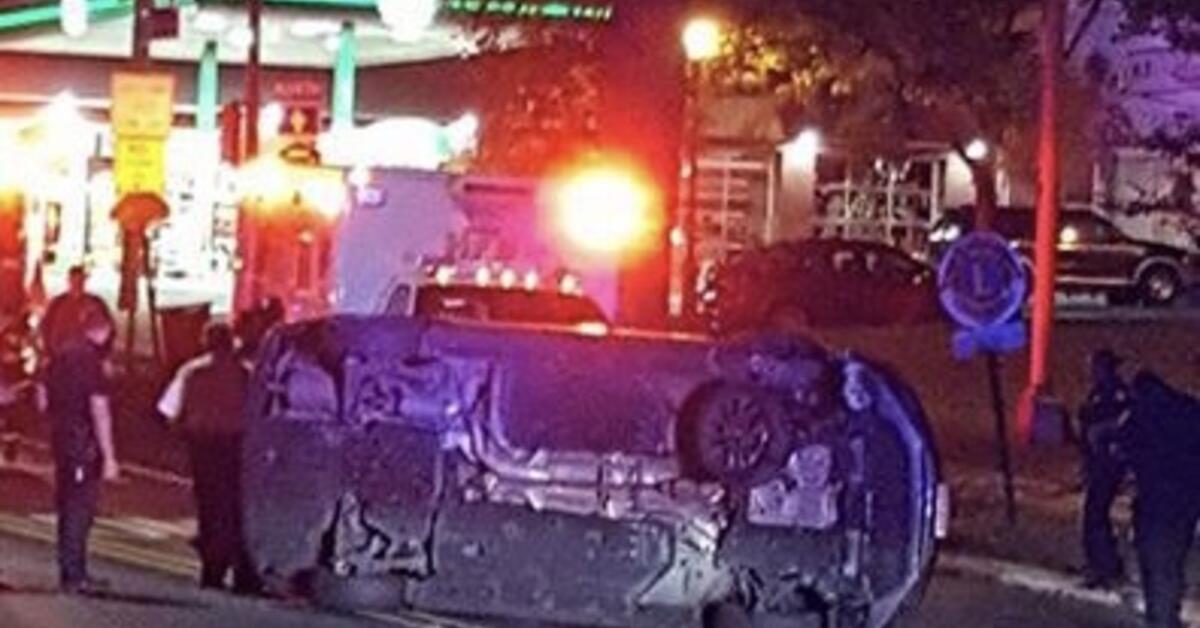 Driver Crashes into Parked Car, Flips Vehicle After Falling Asleep ...