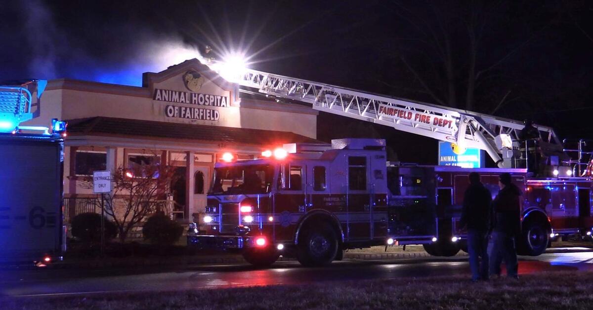 Fire Tears Through Animal Hospital in Fairfield