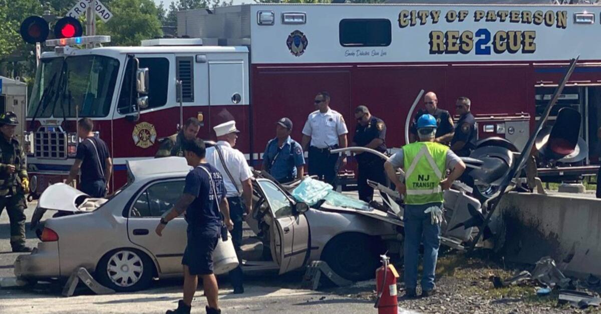 BREAKING Injuries Reported After Train Strikes Car in Paterson