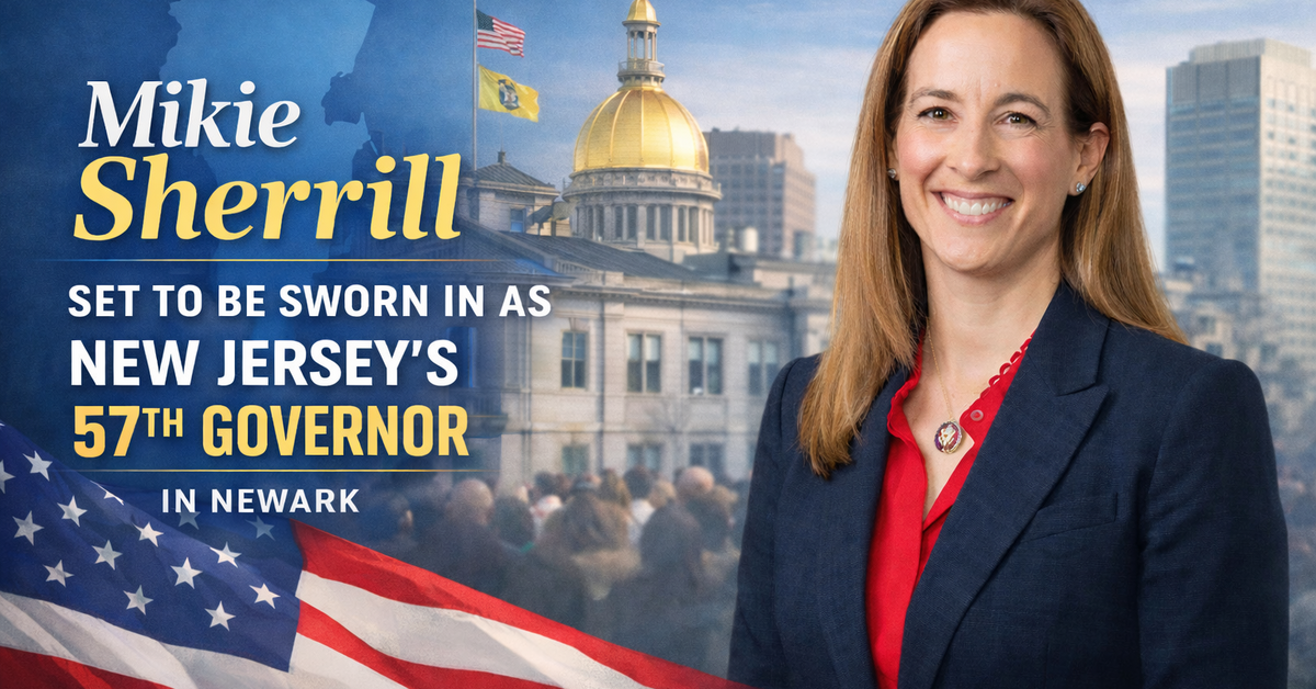 New Jersey Will Swear In Mikie Sherrill as 57th Governor in Newark