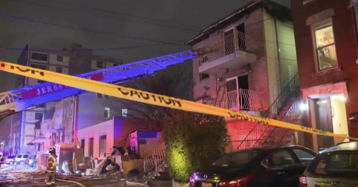 Jersey City Firefighters Battle Multi-Alarm House Fire