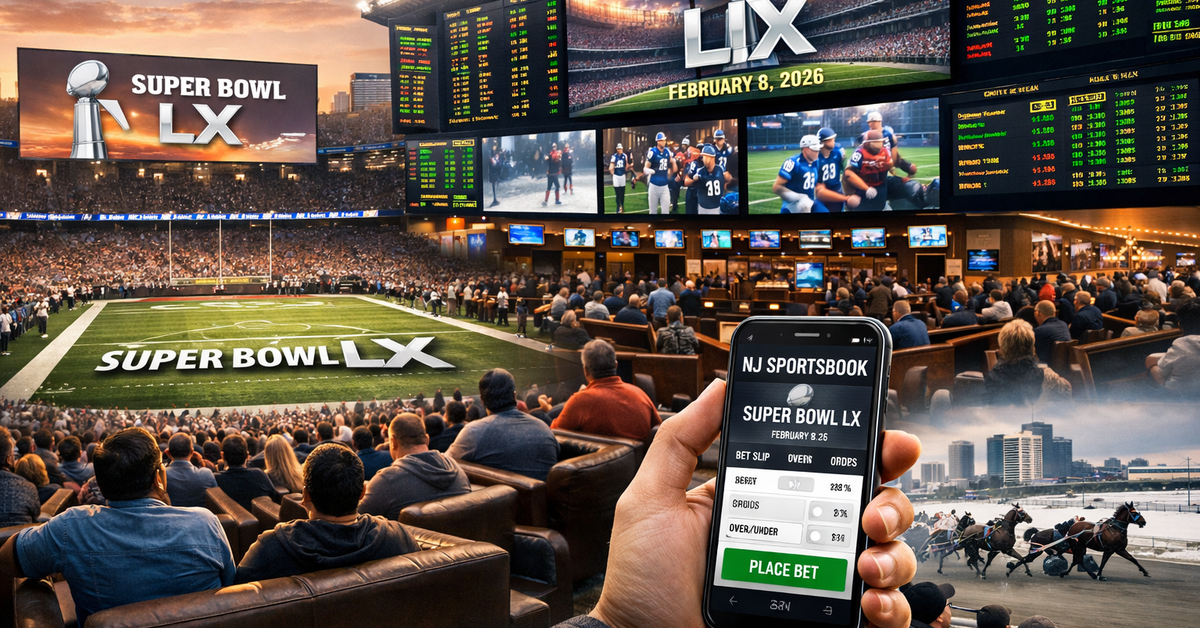 NJ Sportsbooks See Major Revenue Jump from Super Bowl LX Wagers