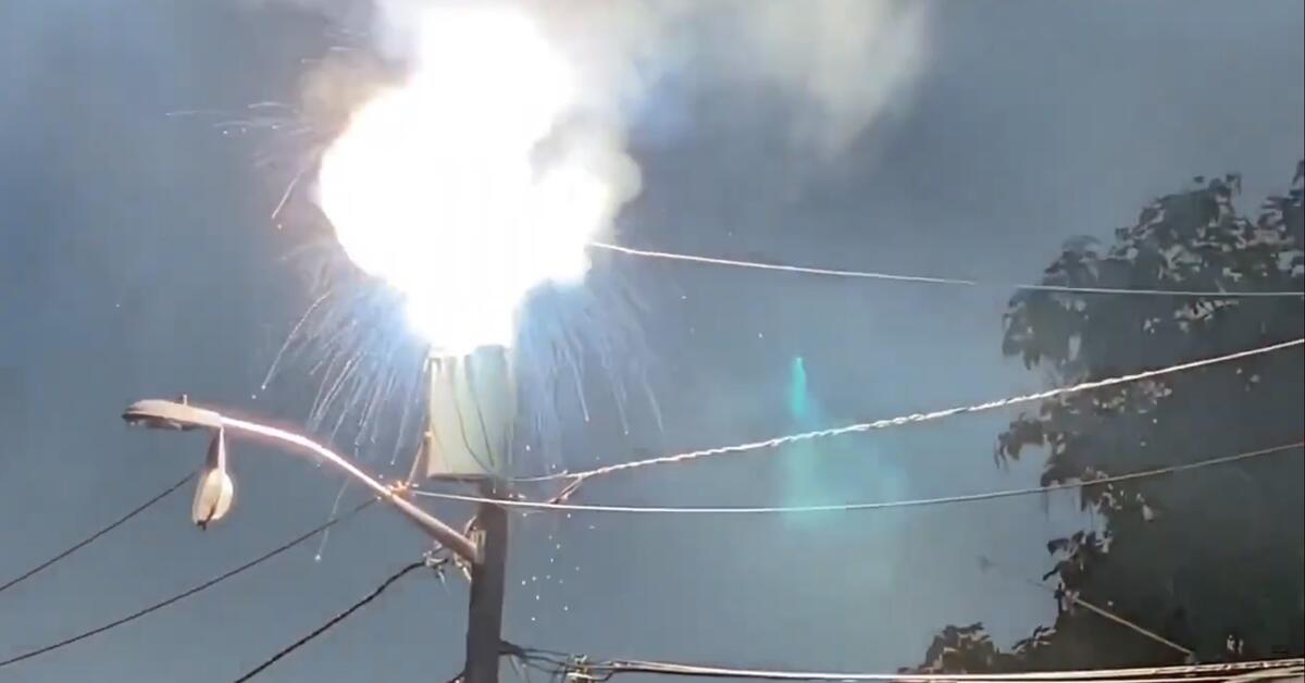 BREAKING Paterson Transformer Explosion Caught on Video