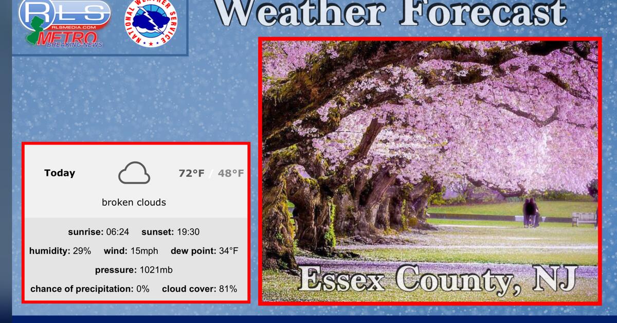 Northern NJ Weather to Climb into the Mid 70's Tuesday
