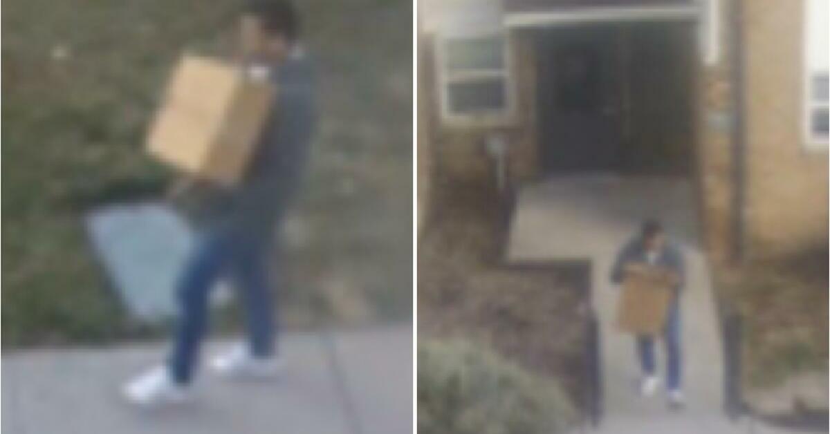 Suspect Wanted for Stealing Package in Newark