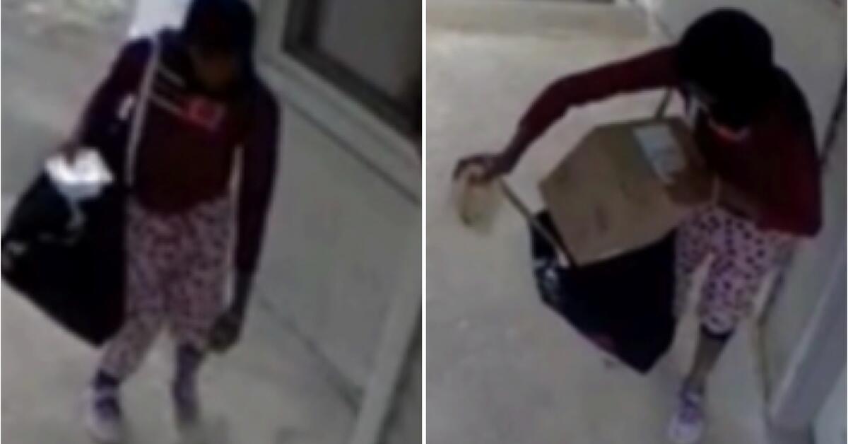 Theft Suspect Wanted for Stealing Package in Newark