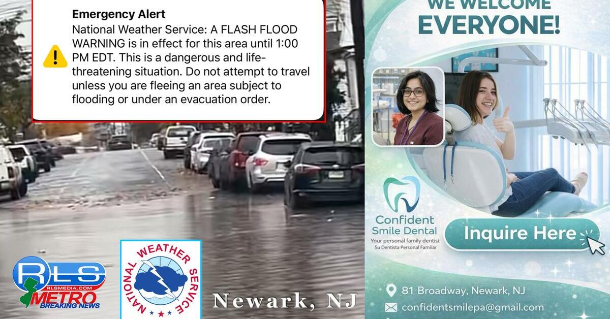 BREAKING: NWS Warns of Dangerous Flash Flooding in North Jersey