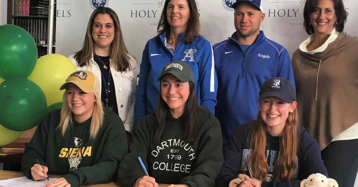 Three Academy of the Holy Angels Athletes Ratify Contracts on National