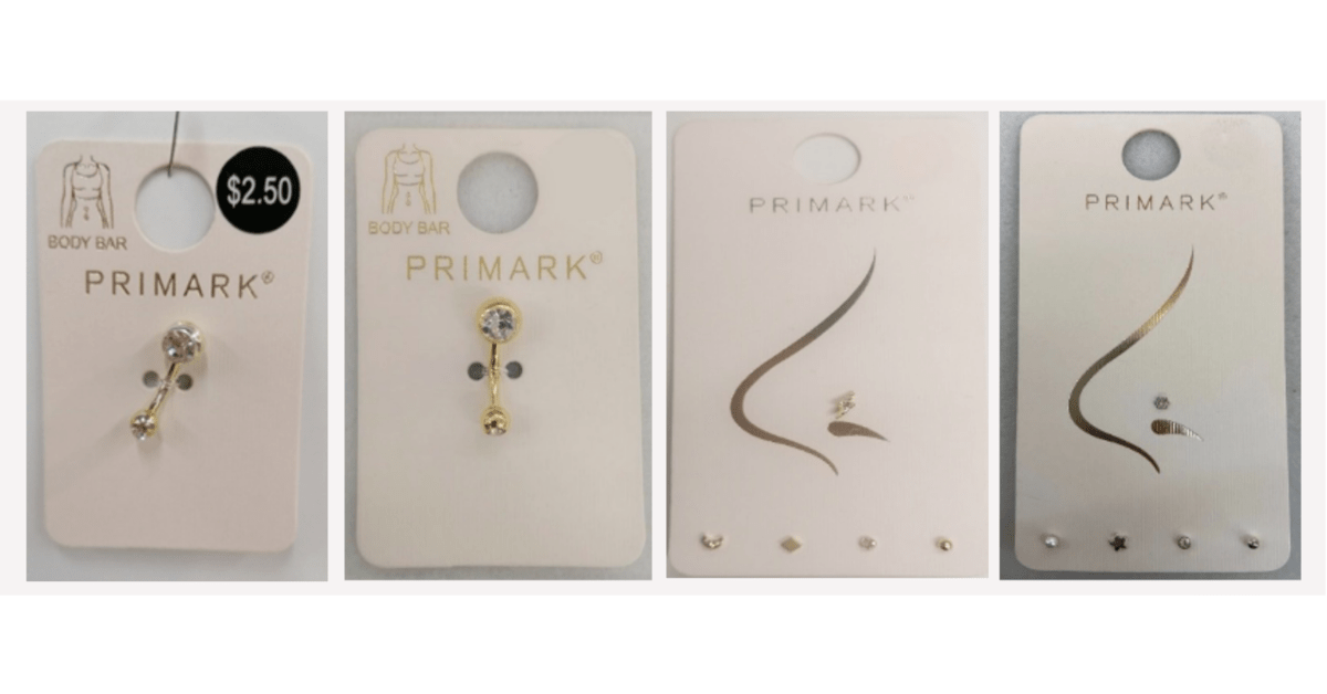 Primark Recalls Nose Piercings, Body Bars Due to High Levels of