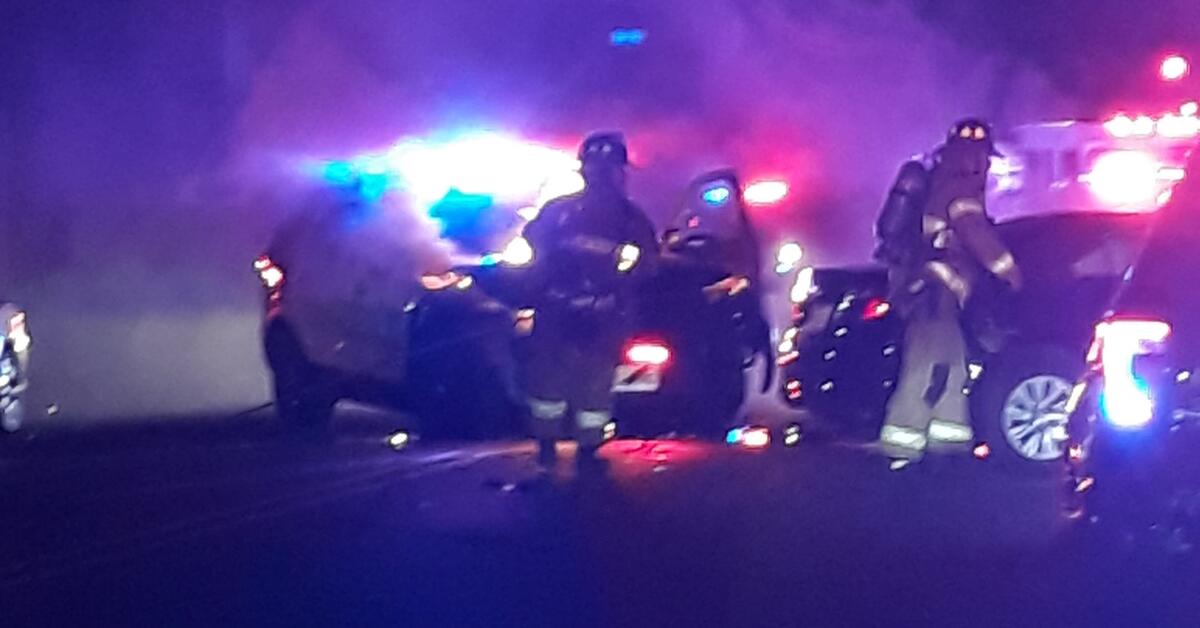 Linden Police Officer, Civilian Injured in Car Crash