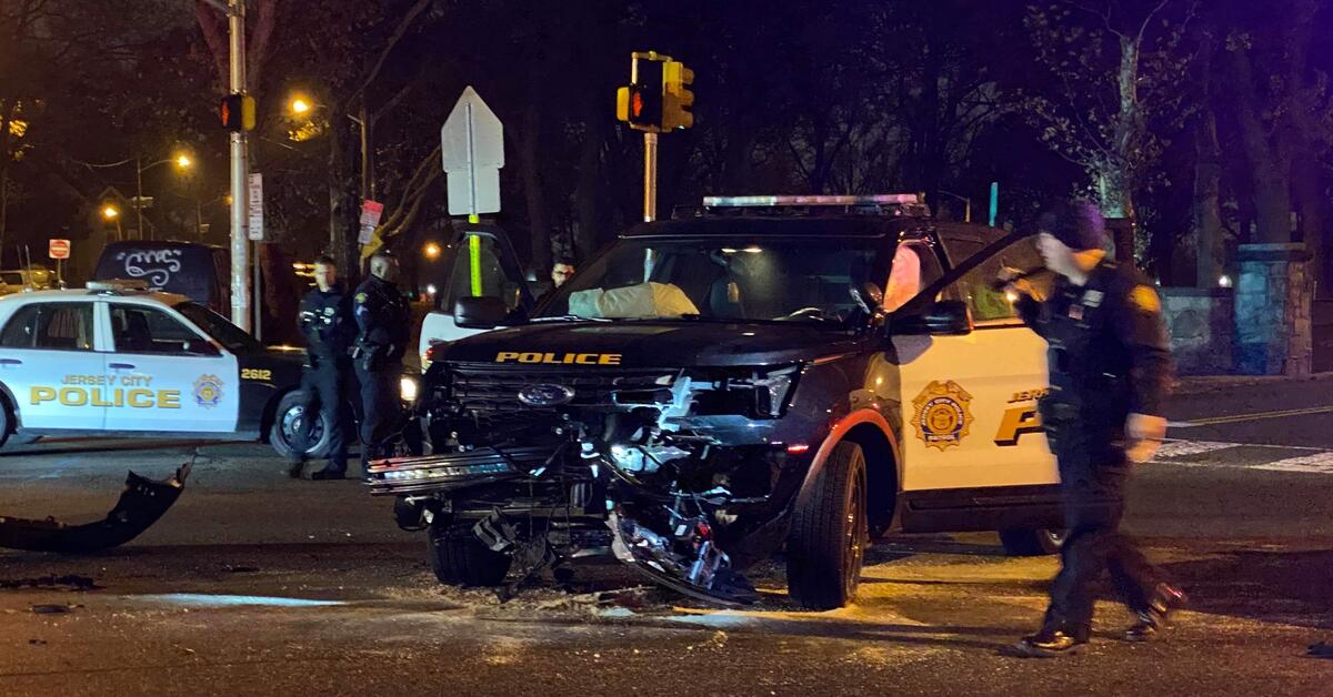 Officers Injured in Jersey City Car Crash