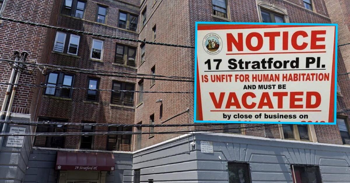 Newark to Shut Down Stratford Place Public Housing Building Due to Being Unfit for Human