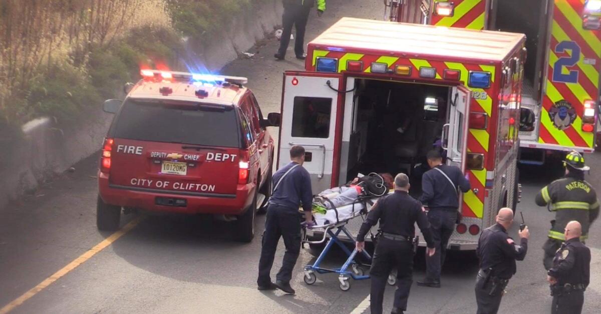 Crash Causes Car to Roll Over on NJ19 PatersonClifton Border