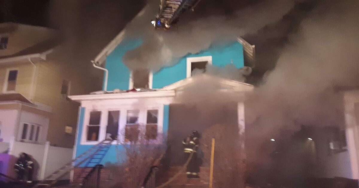 BREAKING EAST ORANGE NJ Firefighters Battle TwoAlarm House Fire in