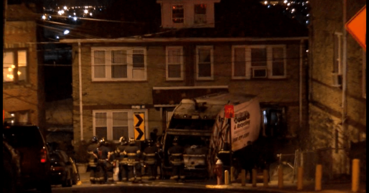 Garbage Truck Crashes into Building in North Bergen