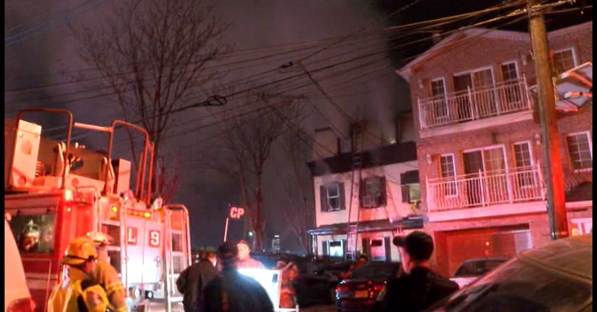 Firefighters Battle 3-Alarm House Fire in Jersey City