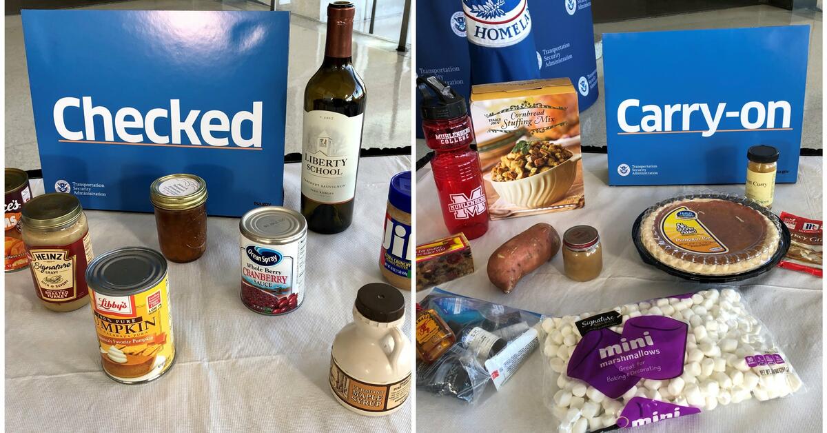TSA Dishes on What Thanksgiving Foods Can Be Carried Through Security
