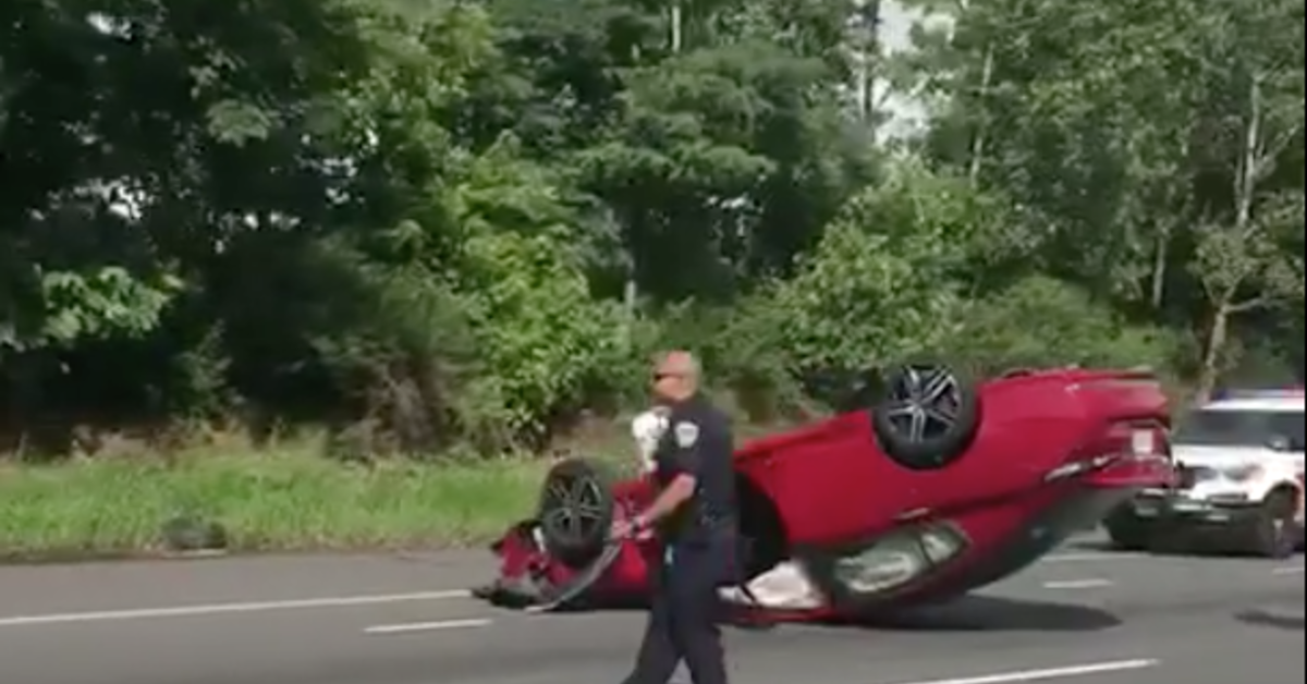 Crash Causes Car to Overturn on NJ21 in CliftonPassaic